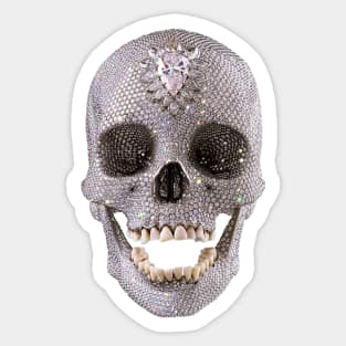 Diamond Skull Bling Shiny Sparkle Skull Diamond Sticker